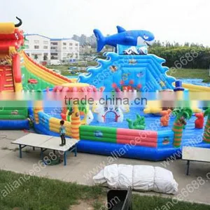 2014 Giant Inflatable Sport Dragon Shark Jumpers Kiddie Jumper thumbnail-1