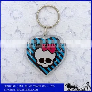Customized Floating Heart Plastic Key Chain thumbnail-1