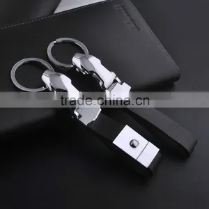 Latest Leather Key Ring Holiday Gifts Leopard Jaguar Head Car Keychain thumbnail-2