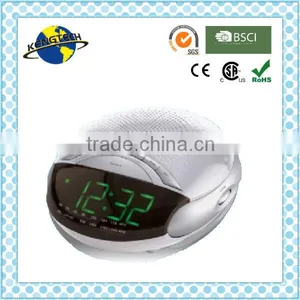 Fancy Silver Green LED Digital AM FM Alarm Clock Radio thumbnail-1