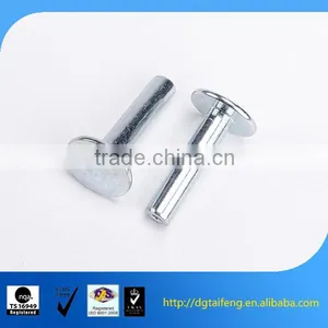Blue Zinc Coated Flat Head Steel Solid Rivet thumbnail-1