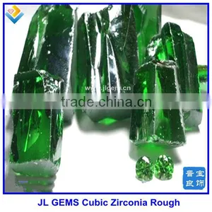 Synthetic Emerald Original Uncut CZ Gemstone thumbnail-1