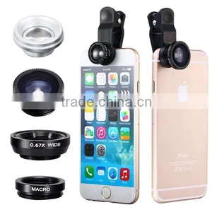 New Arrival Magnet High Quality Clip 3 in 1 Mobile Phone Fisheye Camera Lens for Iphone thumbnail-1