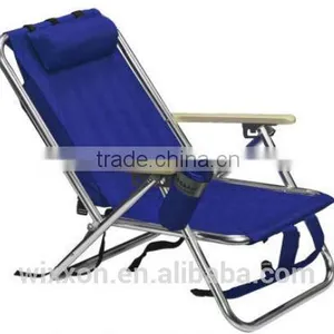 Shoulder Straps Portable Aluminium Backpack Folding Beach Chair For Promotion thumbnail-1