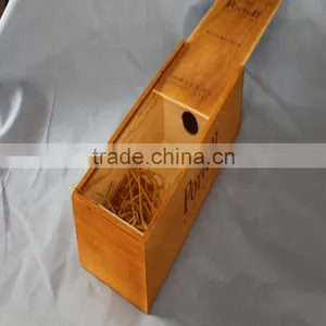 2016 Wooden Wine Box Laser Engraving Logo Natural Wood Color thumbnail-3