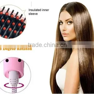 New Design Tourmaline Ceramic Hair Straightener Electric Straight Hair Comb With Lcd Display thumbnail-1