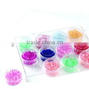Jewelry Plastic Bead Box Clear Rectangle Acrylic Box With 12 Scrw-top Vials thumbnail-1