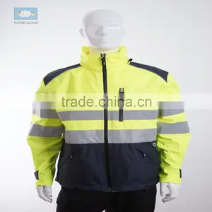 EN 343 EN 471 Waterproof and Breathable Reflective Running Jacket thumbnail-1