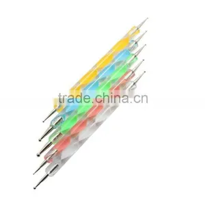 5Pcs 2Way Nail Dotting Pen Marbleizing Professional Nail Art Dot Paint Tools Set thumbnail-4