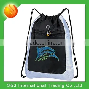Bright Nice Design Drawstring Shoe Bag With Zipper Pocket and CD Holder thumbnail-2