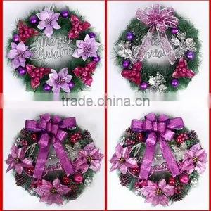 China Factory Plastic Custom Christmas Wreath / PVC Wreath / PE Wreath for Chirstmas thumbnail-2
