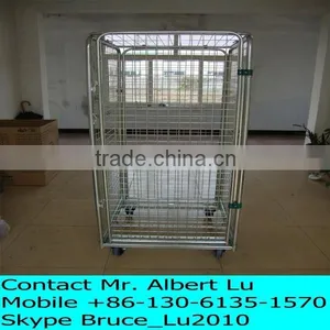 4-sides Foldable Mesh Steel Roll Container thumbnail-1