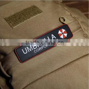 4.1" Umbrella Corporation Resident Evil TEAM TACTICAL BIOHAZARD MOVIE TV PVC RUBBER PATCH BADGE thumbnail-1