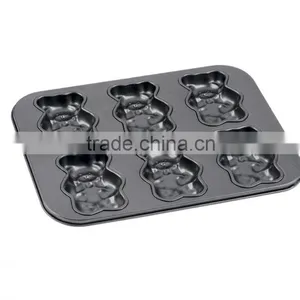 FDA, LFGB Approved Carbon Steel Non-stick Cake Pans of Muffin Pan With 6 Cups thumbnail-2