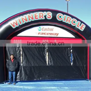 Inflatable Race Event Entrance Arch/Black Inflatable Advertising Archway With Fan thumbnail-1