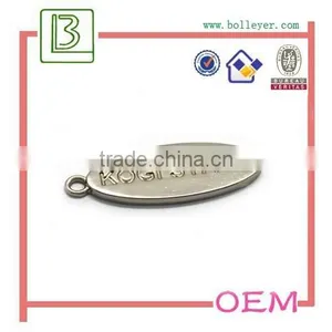 Metal Custom Zipper Pull / Puller With Embossed Logo For Clothes thumbnail-2