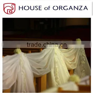 White Organza Roll for Wedding Decoration thumbnail-1