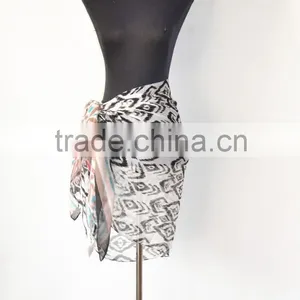 Promotional Customized Print Sexy Transparent Sarong thumbnail-1