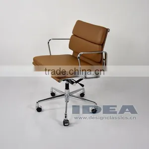 Replica Charles Soft Pad Office Chair- Light Brown Color Genuine Leather thumbnail-1