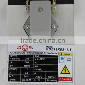 GDZ93x82-1.5(380V) Toauto 1.5kw Air Cooled Spindle Motor thumbnail-2