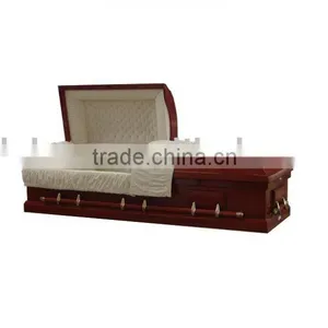 Mahogany Veneer Casket and Coffin High Quality thumbnail-1