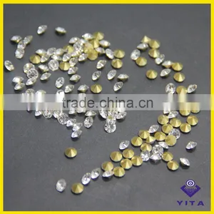 Big Size White Machine Cut Glass Chaton Crystal Point Back Rhinestone for Jewelry thumbnail-2