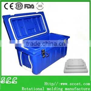 Rotomolded Outdoor Ice Chest With Ice Pack Cooler Fishing Ice Cooling Box thumbnail-1