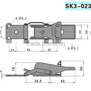 Hot-selling Compression Latch Type SK3-023 Cabinet Hasp Lock thumbnail-3