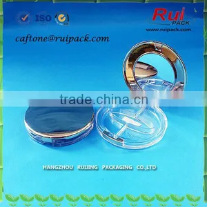 Mini Cute Compact Powder Cases With Mirror, Fashion Golden Empty Cosmetic Makeup Compact Powder Case thumbnail-1