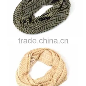 WL-8 2015 Elegant Glitter Chevron Infinity Scarf for Lady thumbnail-1