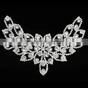 2015New Fancy Clear Rhinestone Sewing Costume Dress Applique thumbnail-2