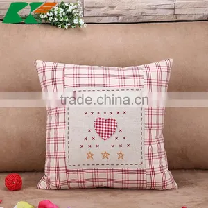 2015 New Pastoral Style Hand Embroidery Cartoon Cotton and Linen Hold Pillow Sofa Cushion Cover Car Decoration thumbnail-1