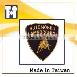 Promotional Car Aluminum Safety Orange Saffron Classical Brand Epoxy Sticker thumbnail-1