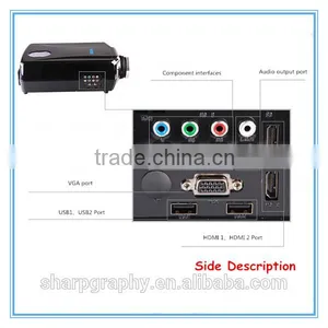 2015 Hot Selling 2600 Lumens Best 1080p Native Full HD LED Holographic Projector LX768 Home Theater HDMI Projectors thumbnail-4