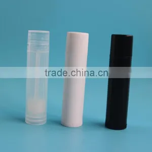 Black 5ml Plastic Cylinder Lip Balm Container thumbnail-4