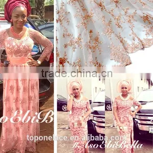 High Quality Lace Evening Dress Bridal Lace Fabrics Wholesale Fashion African French Net Lace Fabric thumbnail-1