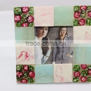Hand Made Resin Tiles Ftd. Designer Photo Frame - Photo 4" x 4" ( Opening : 2" x 2") thumbnail-2