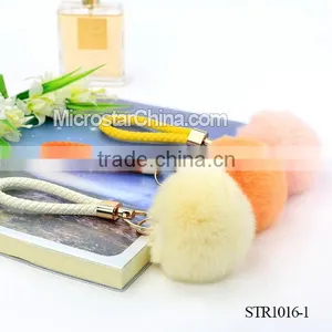 2016 IN STOCK Fur Pom High Quality Ball Keychain for Fashion Bags thumbnail-2