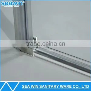 304 Stainless Steel Safety 8mm Tempered Glass Sliding Shower Door Double Pivot Shower Screen in Shower Rooms thumbnail-3