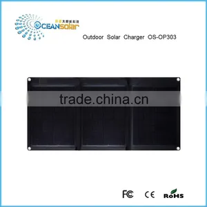 Hot Sale 30W Folding Solar Panel With A Grade Efficiency Rate / Flexible Solar Panel With CE and Rosh thumbnail-1