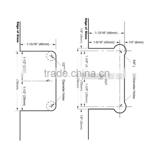 Lowest Price Tempered Glass Branded Two Way Shower Door Hinges Hinge thumbnail-4