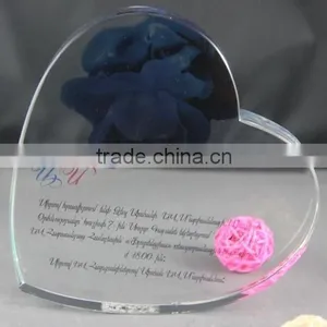 2015 Classical Wholesale Heart Shape Crystal With Customized Logo For Wedding Centerpieces thumbnail-2