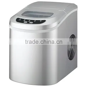 Compact Portable Silver Ice Maker Countertop Ice Cube Maker Machine thumbnail-1