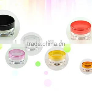 3g Orange Plastic Jar Container With Plastic Lid Cap thumbnail-1