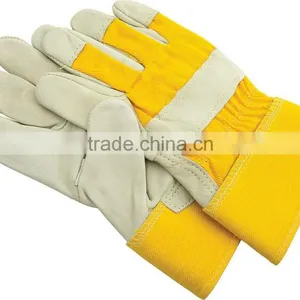 Double Palm Split Leather Work Gloves thumbnail-1