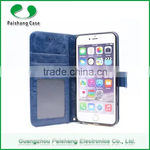 High Quality Shockproof Smart Slim Leather Wallet Flip Case With 3 Card Slots Stand Function Case Cover for IPhone 6s/ 6 / Plus thumbnail-1