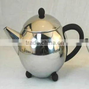Black Handle Stainless Steel Tea Pot or Coffee Pot thumbnail-1