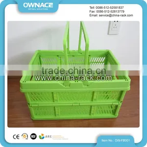 Foldable Mesh Plastic Picnic Storage Shopping Basket thumbnail-5