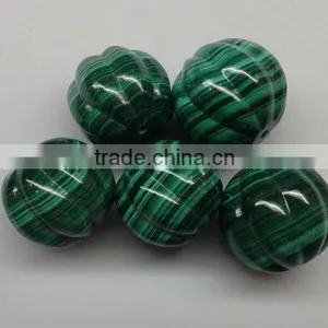 Malachite Pumpkin Gemstone Accessory/findings for Jewelry thumbnail-1