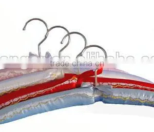 The HEAD Stain Colored Padded Hanger With Lace,stain Coat Hanger ,made in China thumbnail-3